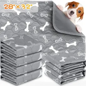 6pack Washable Pee Pads for Dogs, 3228 Inch Reusable Dog Pads, Non Slip Puppy Pads with Urine Absorption, Reusable Puppy Pads for Whelping, Potty, Training, Playpen