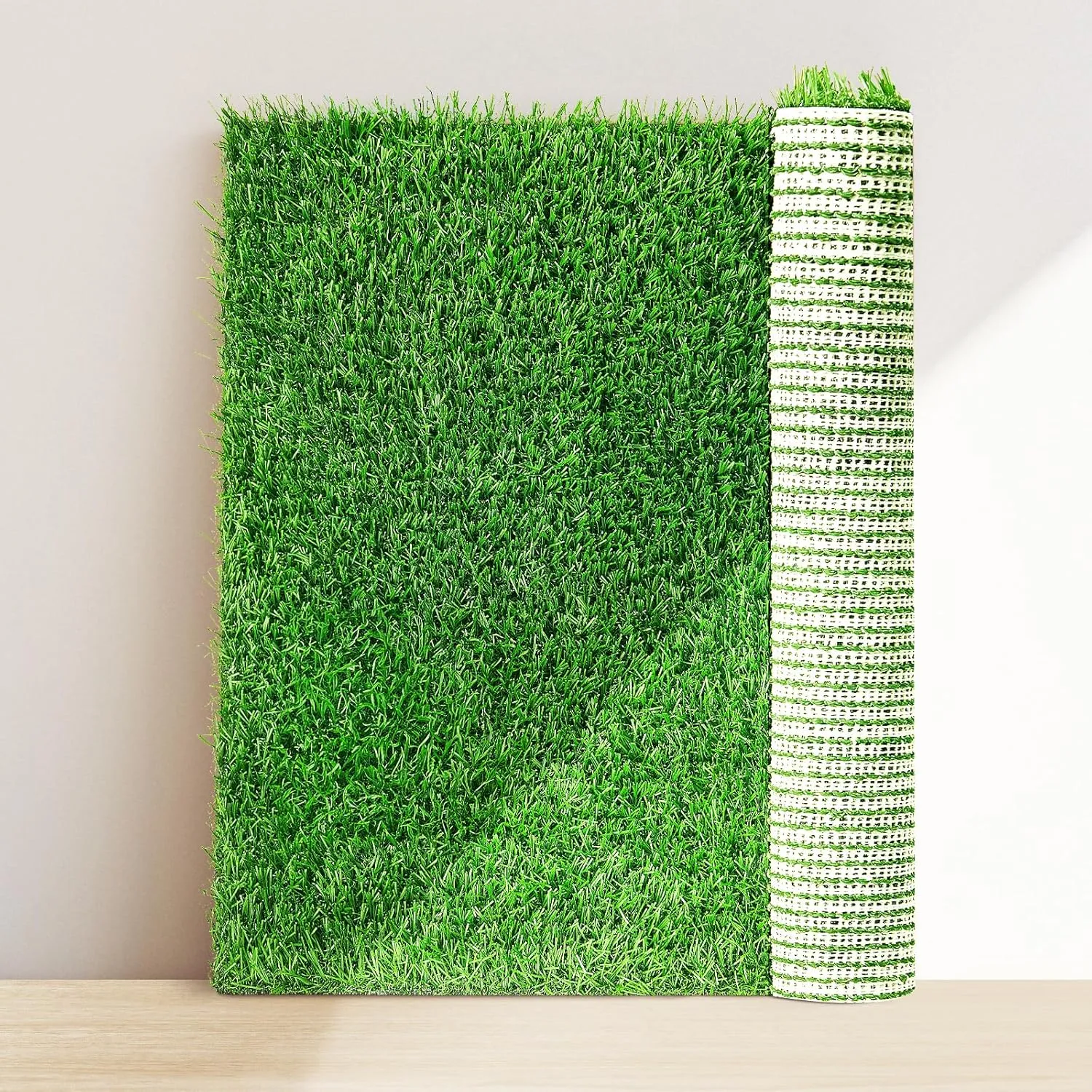 Artificial Dog Grass Pee Pad 39.4x 31.5 1 Pack - Professional Indoor Outdoor Potty Training Rug - Large Grass Turf Mat with Excellent Drainage - Pet Fake Grass Turf for Patio Lawn Decoration