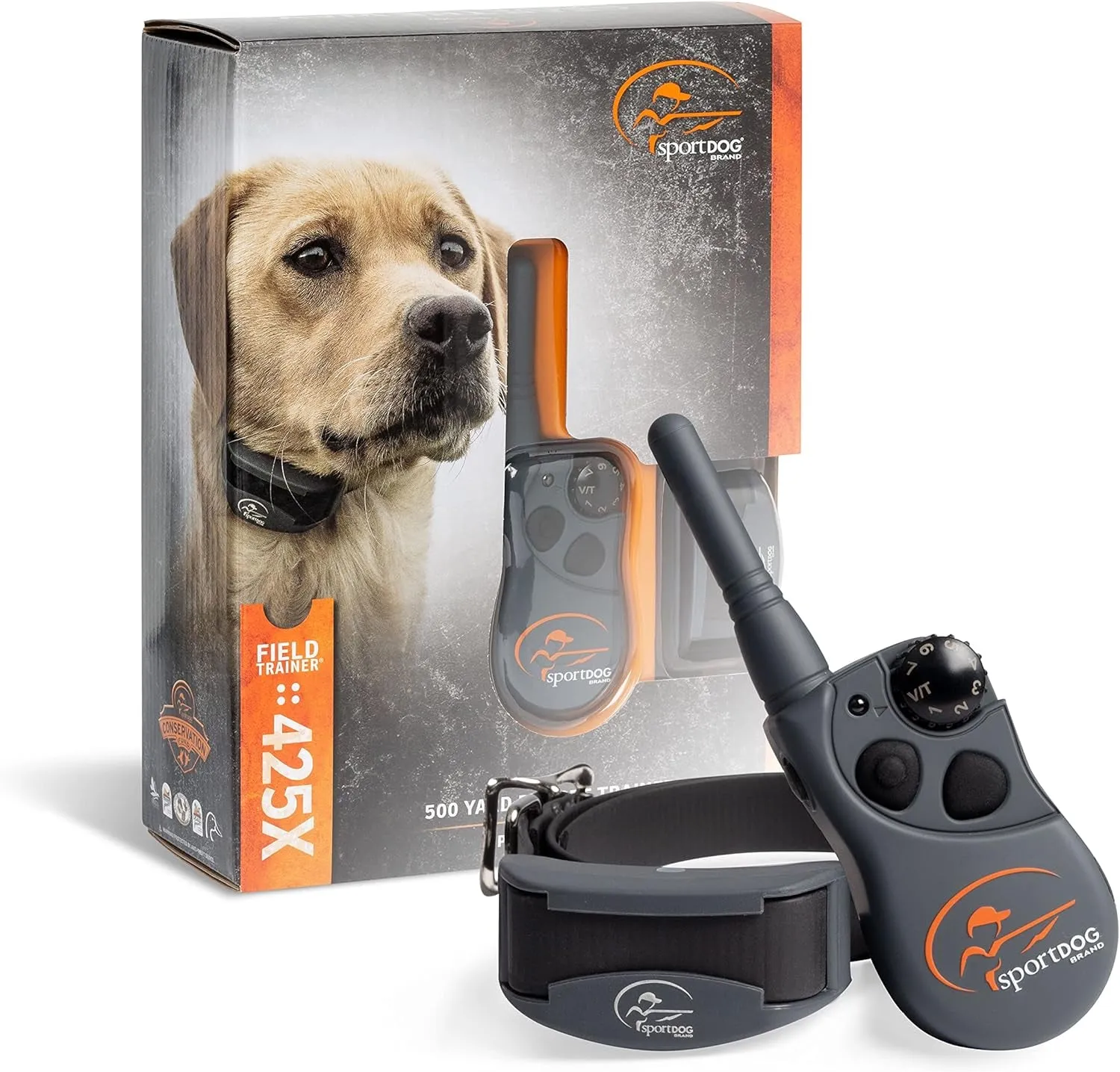 Brand Fieldtrainer 425X Remote Training Collar, E Collar for Dogs - Waterproof Dog Trainer, Submersible up to 25 Feet, Rechargeable Dog Training Collar with Remote Shock, Vibrate, and Tone