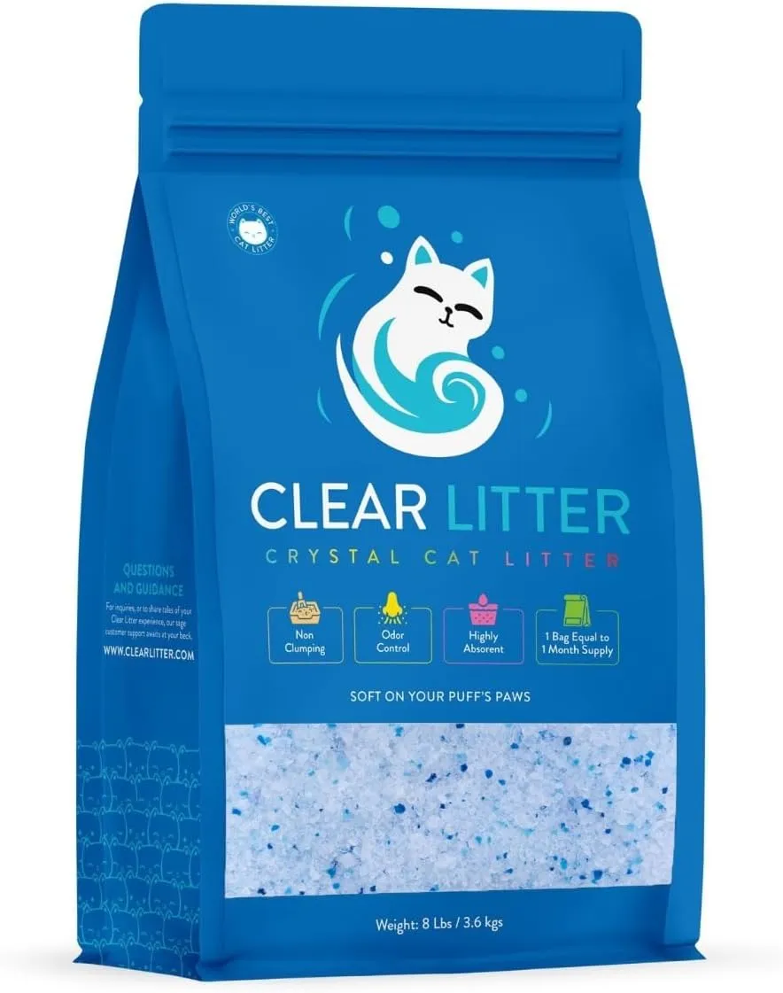 Cat Litter  Premium Lightweight, Non-Clumping, Dust-Free Crystals for Fresh Odor Control, ScoopFree & Easy to Clean, Pretty Kitty Litter for Multi-Cat Homes, Long-Lasting Performance