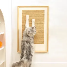 Cat Scratching Board L Shape,15.75 inch Cat Scratchers for Indoor Cats,Sisal Cat Scratch Pad Wall Mounted,Cat Climbing Wall,Cat Scratch Deterrent for Furniture,Large Size(Without Base)