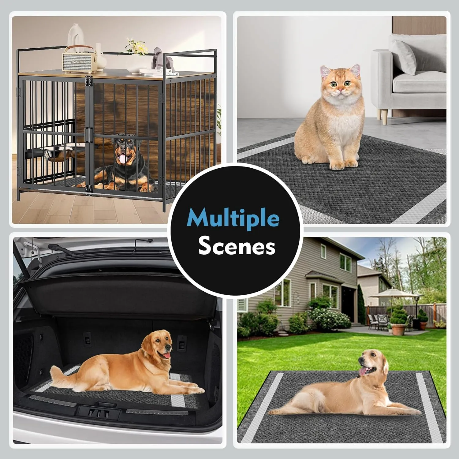 Charcoal Pee Pads for Dogs, 30"x36", Extra Large Puppy Pads XL, Odor Control Dog Pee Pads, Activated Carbon Jumbo Disposable Training Pad, Anti-Slip Potty Pads, Doggy Pads 30 Counts