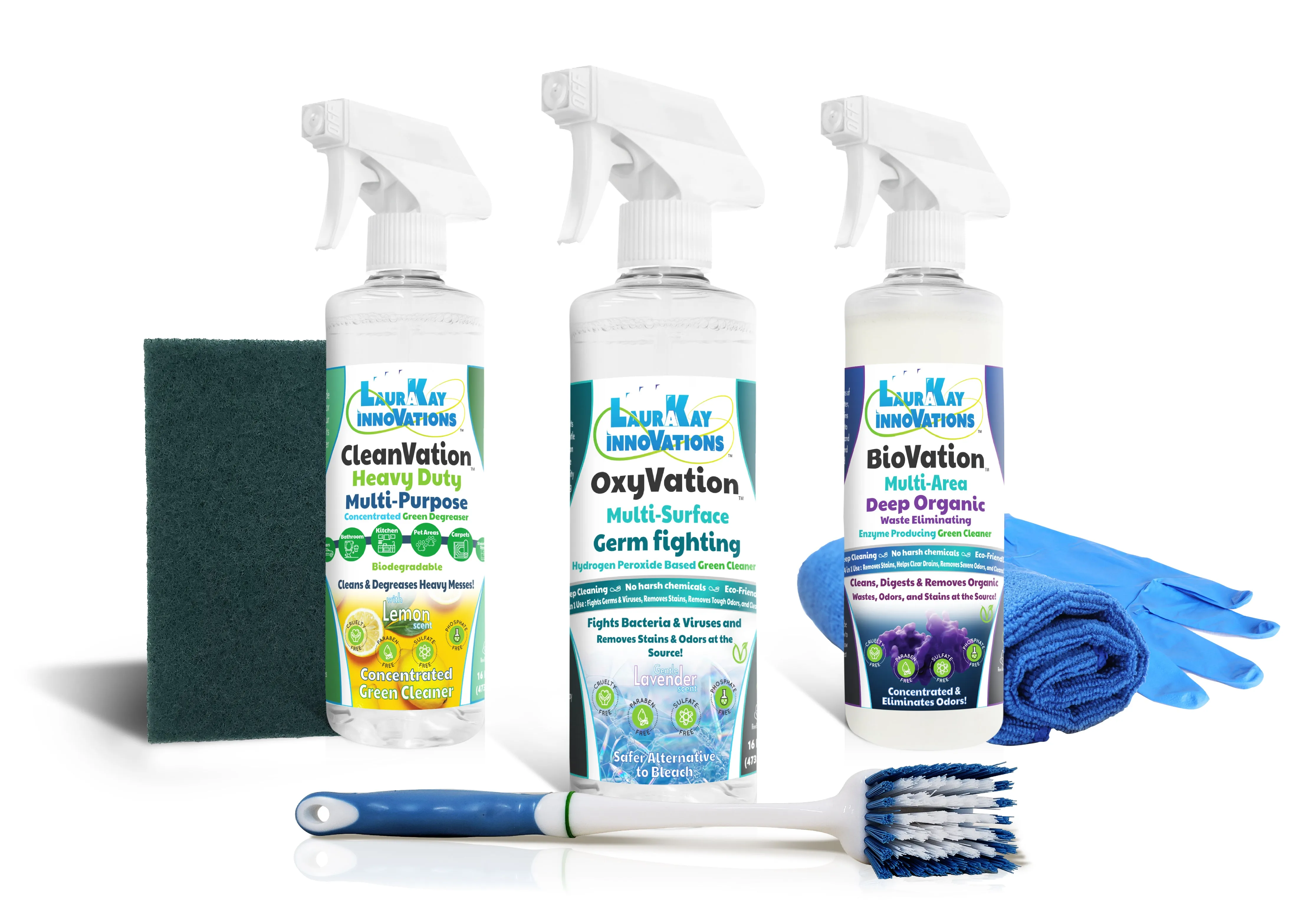 CleanVation Clean-Up Kit Multi-Purpose Heavy Duty Cleaning, Stain and Odor Removal Kit