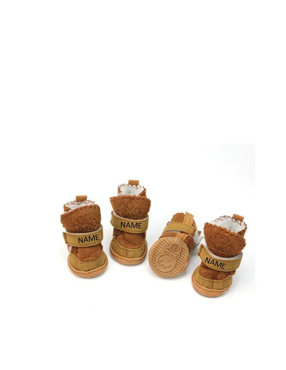 Custom Personalize Design Your Puppy Dog Shoes Booties Boots (pet Clothing)