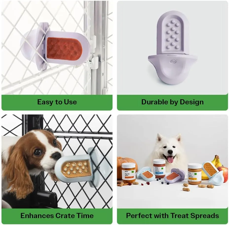 Diggs Groov Crate Training Aid for Puppies - Dog Crate Licking Toy and Puppy Training Aid - Safe, Calming Dog Enrichment Kennel Toy (Lilac)