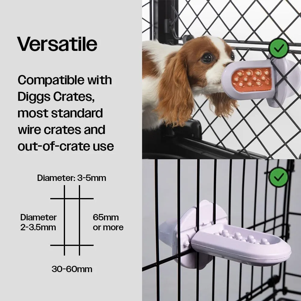 Diggs Groov Crate Training Aid for Puppies - Dog Crate Licking Toy and Puppy Training Aid - Safe, Calming Dog Enrichment Kennel Toy (Navy)