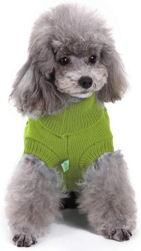Dog Sweater for Small, Medium, Large Dogs - Warm Winter Classic Turtleneck Pet Clothes Coat for Puppies, Cats - Cute Christmas Sweaters for Girls Boys