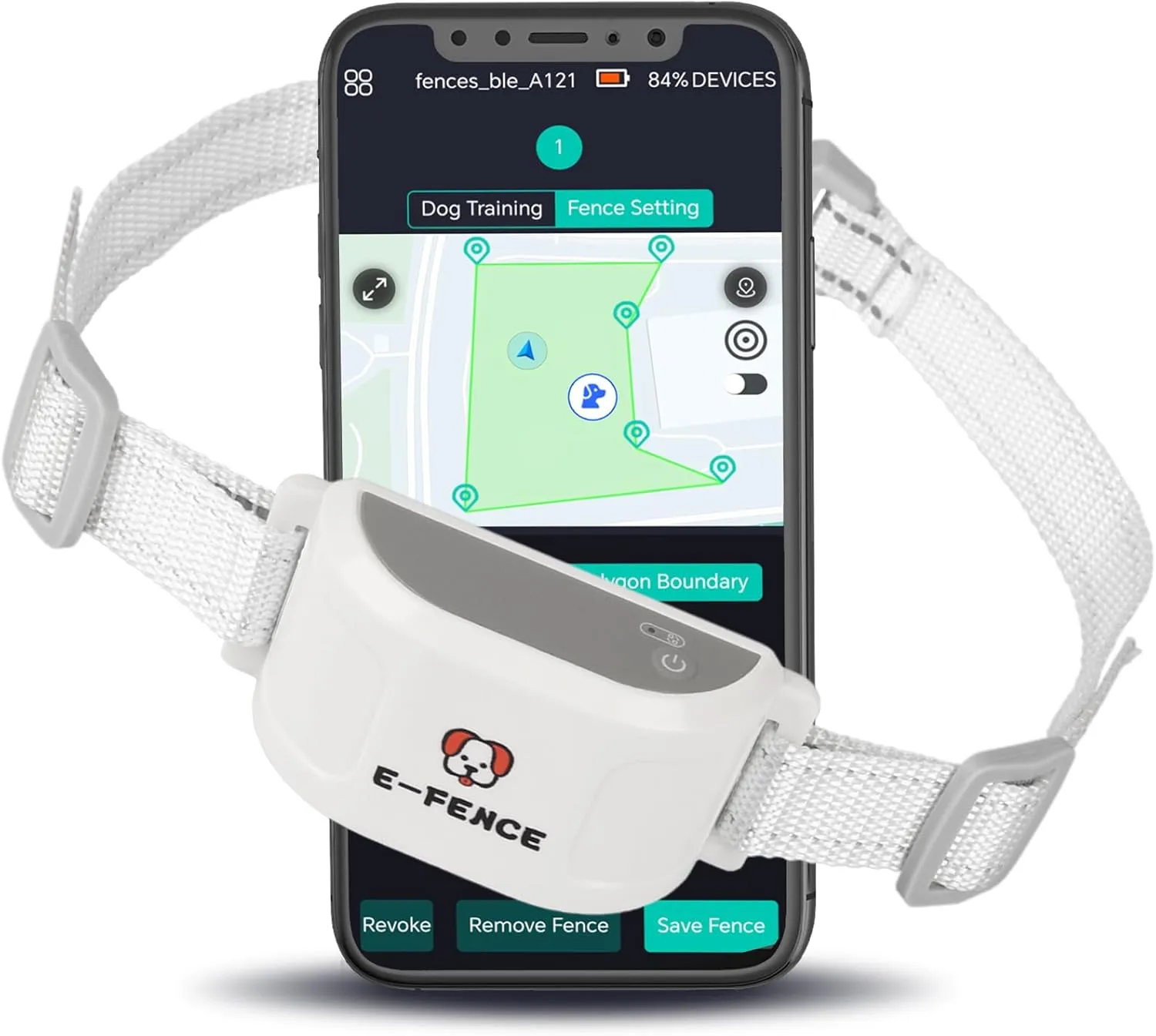 E-FENCE GPS Dog Tracker/Training Collar/Electronic Fence 3-in-1 Wireless Dog Collar Fence System, Electric Dog Smart Collar Fence,Pet Containment System,Outdoor Use Only