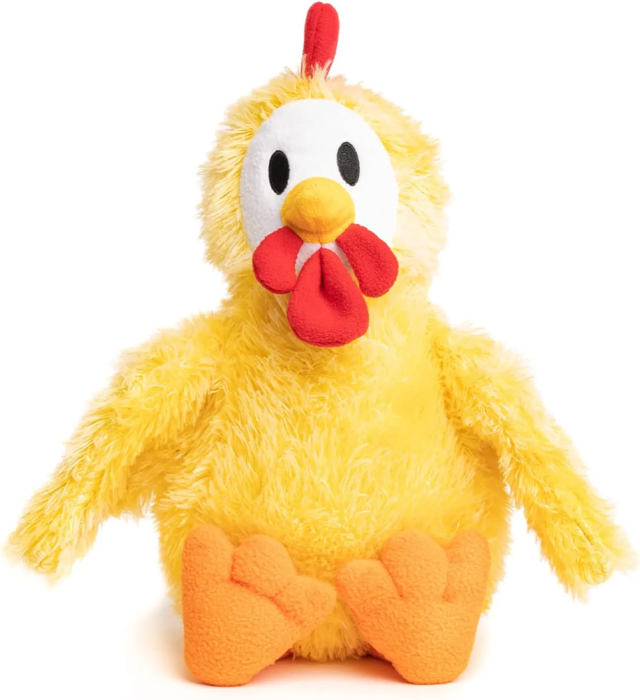 fabdog Fluffies Dog Toys - Squeaky Plush Dog Toy for All Breeds - Cute Animal-Themed Puppy Toys Make for Ideal Gift - Fun Nylon Dog Toys with Squeak| Small Chicken