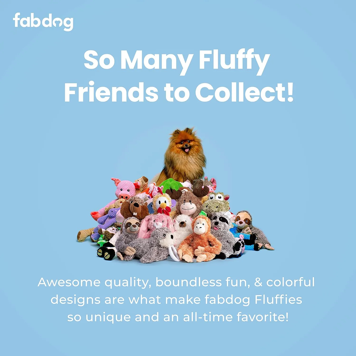 fabdog Fluffies Dog Toys - Squeaky Plush Dog Toy for All Breeds - Cute Animal-Themed Puppy Toys Make for Ideal Gift - Fun Nylon Dog Toys with Squeak| Small Chicken
