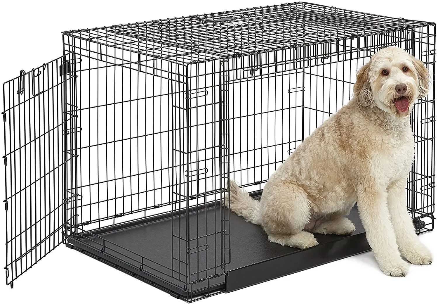 Folding Dog Crate - Ovation Double Door Crate with Up and Away Door