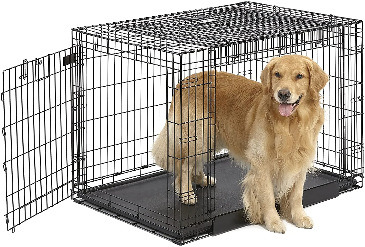 Folding Dog Crate - Ovation Double Door Crate with Up and Away Door