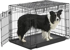 Folding Dog Crate - Ovation Double Door Crate with Up and Away Door