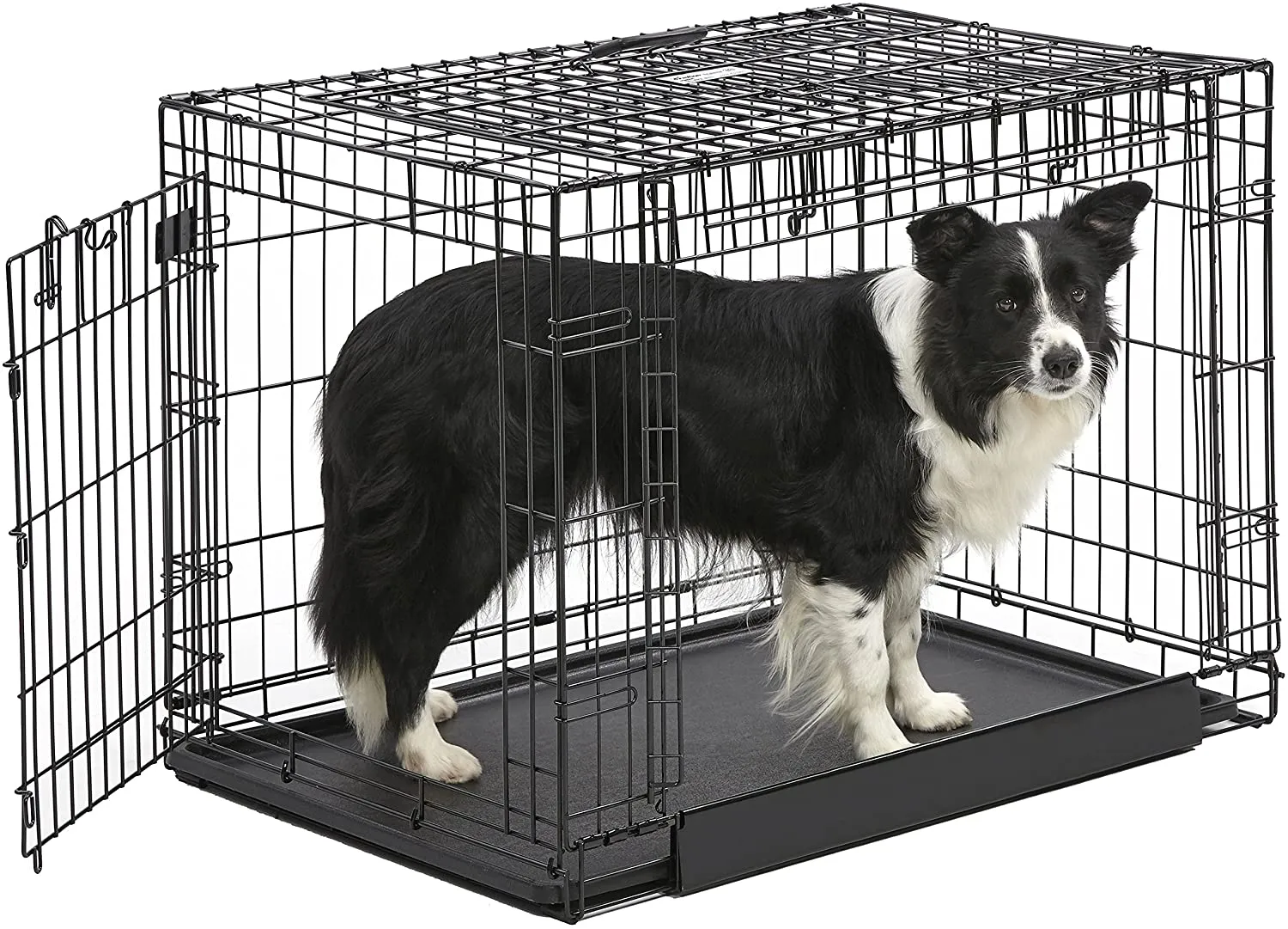 Folding Dog Crate - Ovation Double Door Crate with Up and Away Door