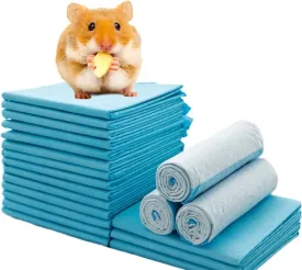 Hamster Pee Pads Guinea Pig Bedding Hideout Cage Accessories Litter Cage Liners Potty Pads Training Pads Leak-Proof Quick-Dry Syrian Hamster Gerbil (Regular Thickness,Small 20 pcs 13x18'')