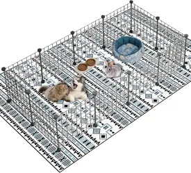 kathson Washable Pee Pads 91" x 63" Non-Slip Rabbit Reusable Mat for Floor Pets Playpen Heavy Absorbency Potty Training Pads for Dogs Cats Rabbits Guinea Pigs Ferrets (Large)