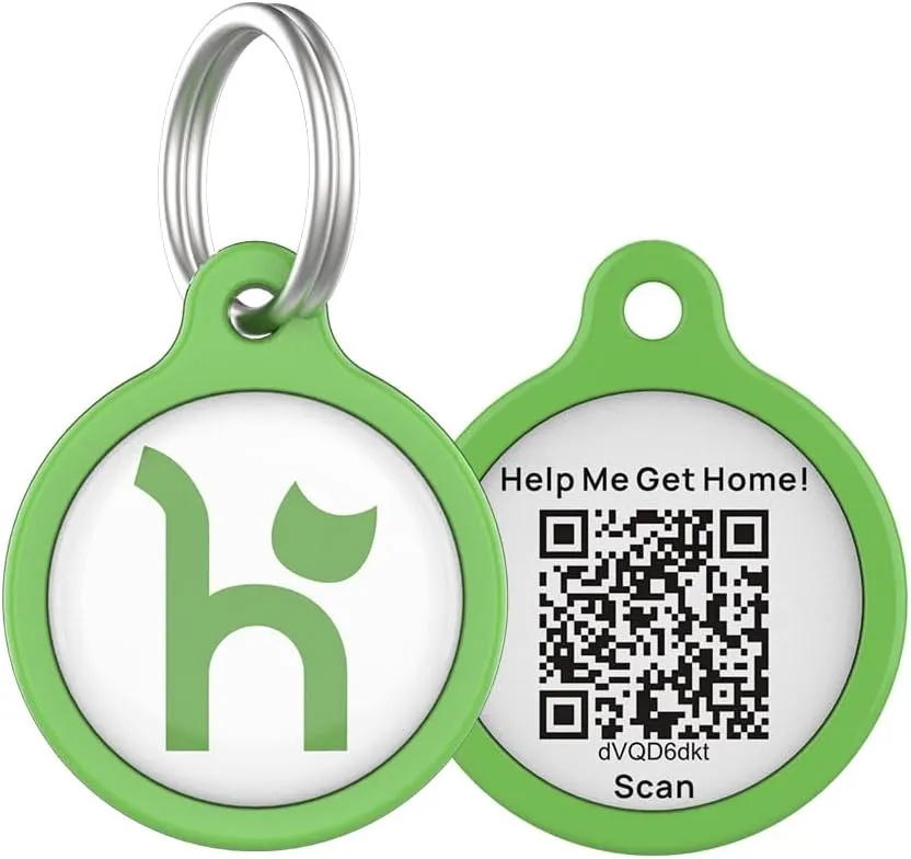 Lightweight, Durable & Personalized Pet ID Tag for Dogs & Cats (Green)
