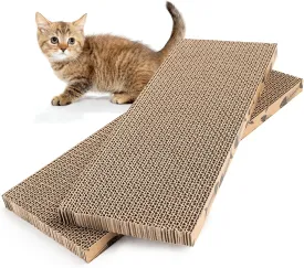 Mini Cat Scratching Board Small Cat Scratcher Cardboard Cat Scratchers for Indoor Cat Cardboard Scratcher(2pcs)