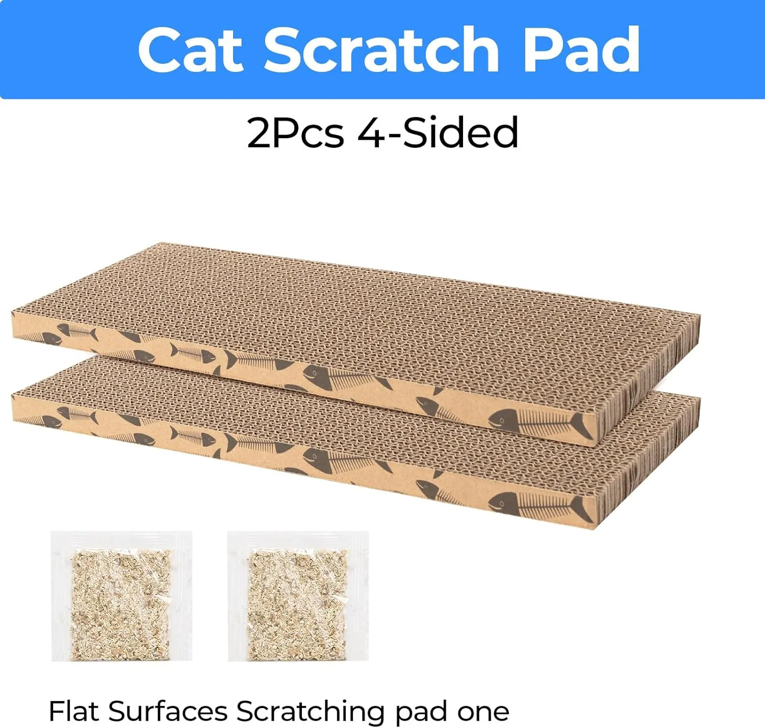 Mini Cat Scratching Board Small Cat Scratcher Cardboard Cat Scratchers for Indoor Cat Cardboard Scratcher(2pcs)