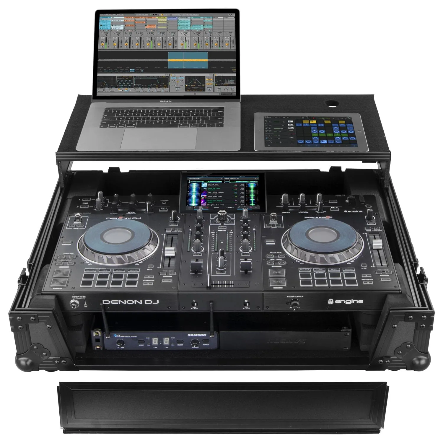 Odyssey FZGSPRIME2BL - Denon Prime 2 Glide Style Black Flight Case