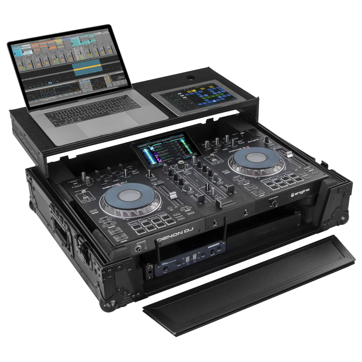 Odyssey FZGSPRIME2BL - Denon Prime 2 Glide Style Black Flight Case