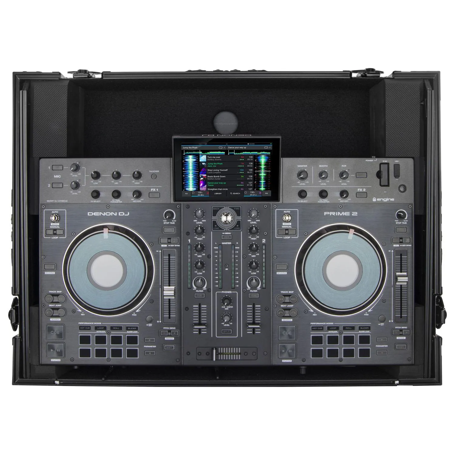 Odyssey FZGSPRIME2BL - Denon Prime 2 Glide Style Black Flight Case