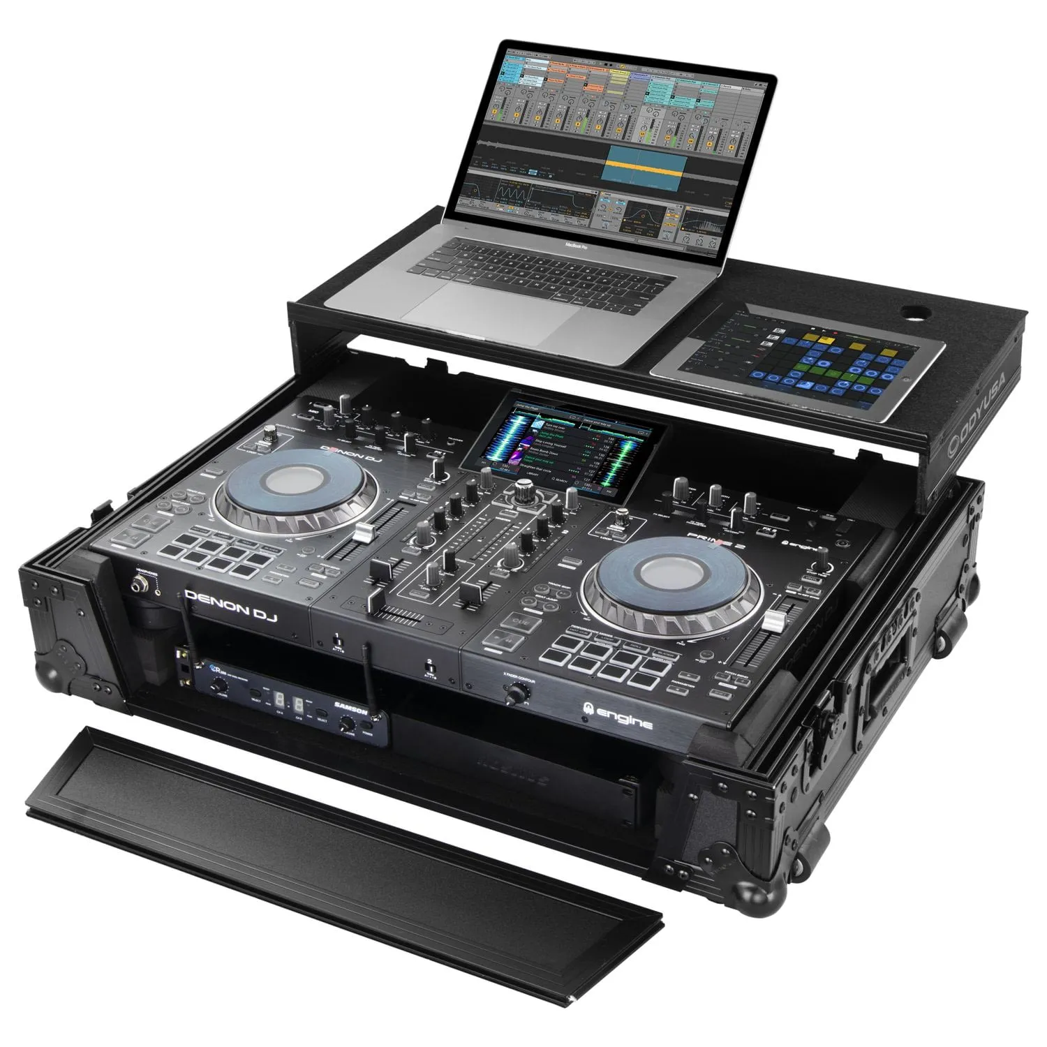 Odyssey FZGSPRIME2BL - Denon Prime 2 Glide Style Black Flight Case