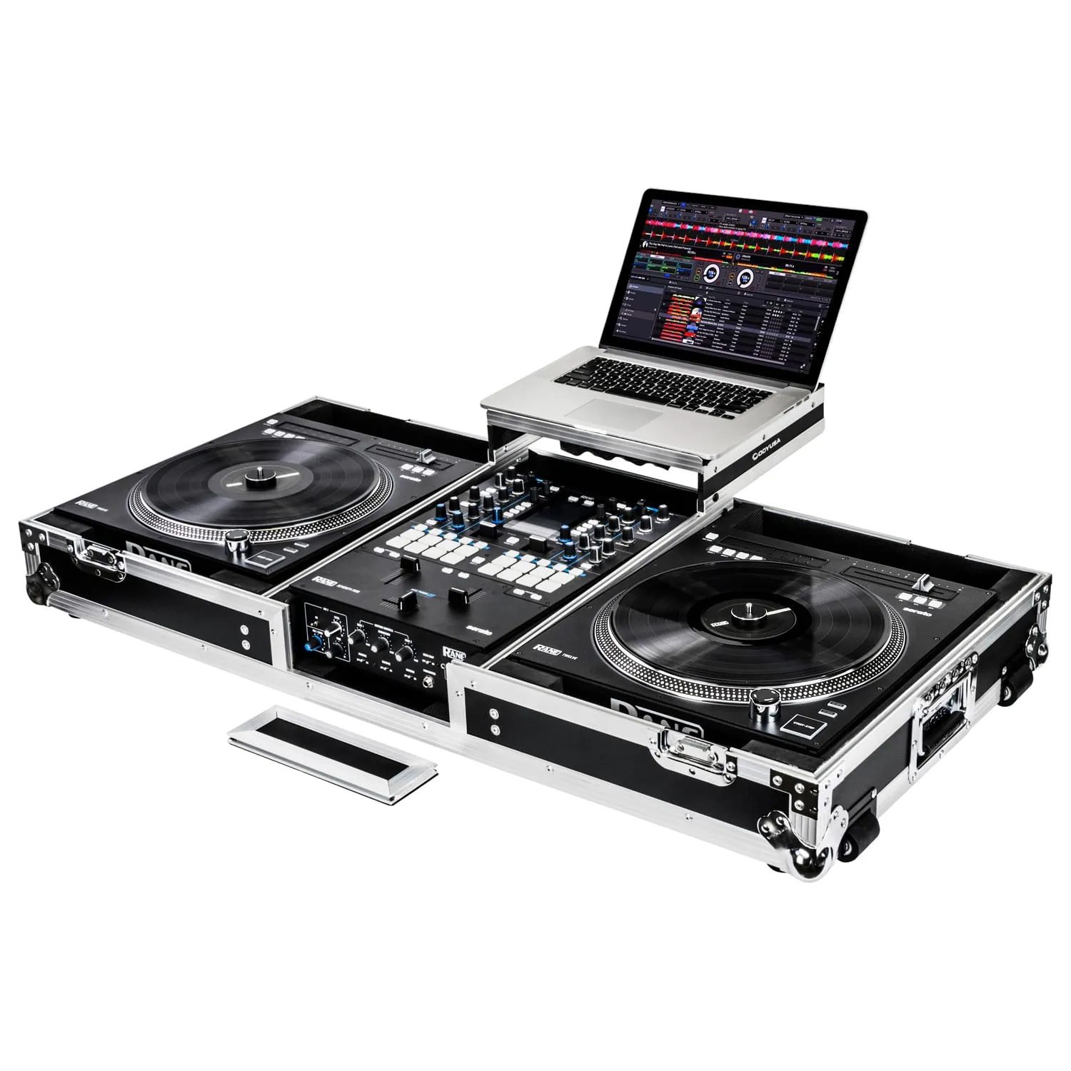 Odyssey FZGSRANE1272W Low Profile Rane Twelve and Rane Seventy/Seventy-Two Coffin Flight Case w/Glide Platform
