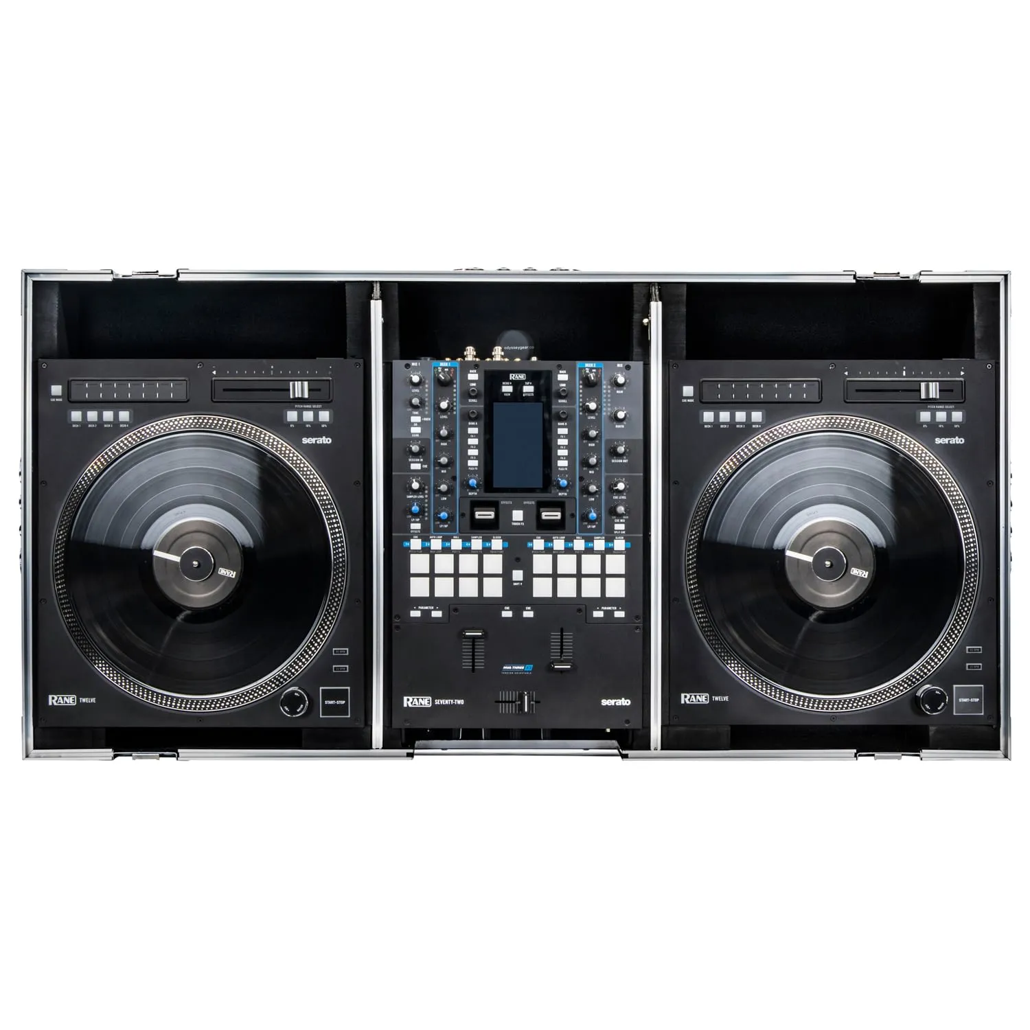 Odyssey FZGSRANE1272W Low Profile Rane Twelve and Rane Seventy/Seventy-Two Coffin Flight Case w/Glide Platform