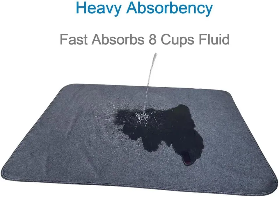 Peepeego 2PCS Non-Slip Pee Pads for Dogs 54" x 54", Washable Puppy Pads with Fast Absorbent, Reusable, Waterproof Rug for Training, Whelping, Housebreaking, Incontinence for Dog Playpen