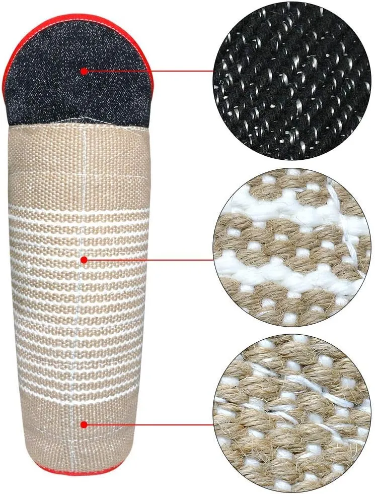 PET ARTIST Professional Jute Dog Training Bite Leg Sleeves with Handle for Training Work Dog Puppy,Long Leg Training Sleeves Fit Malinois German Shepherd Mastiff