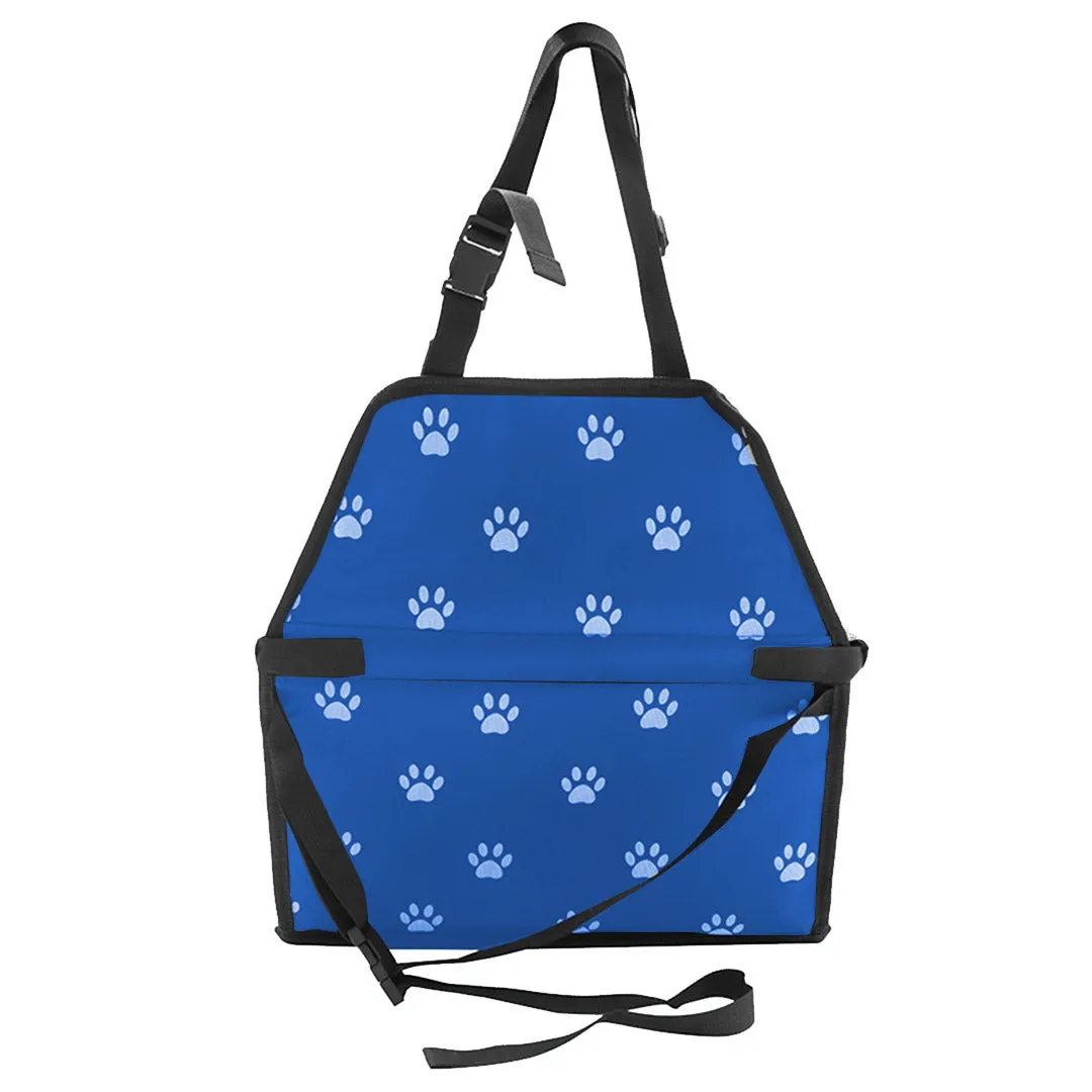 Pet Booster Car Seat Set of 2 Premium Waterproof Breathable Mesh Safety Travel Portable Dog Carrier Bag - Blue