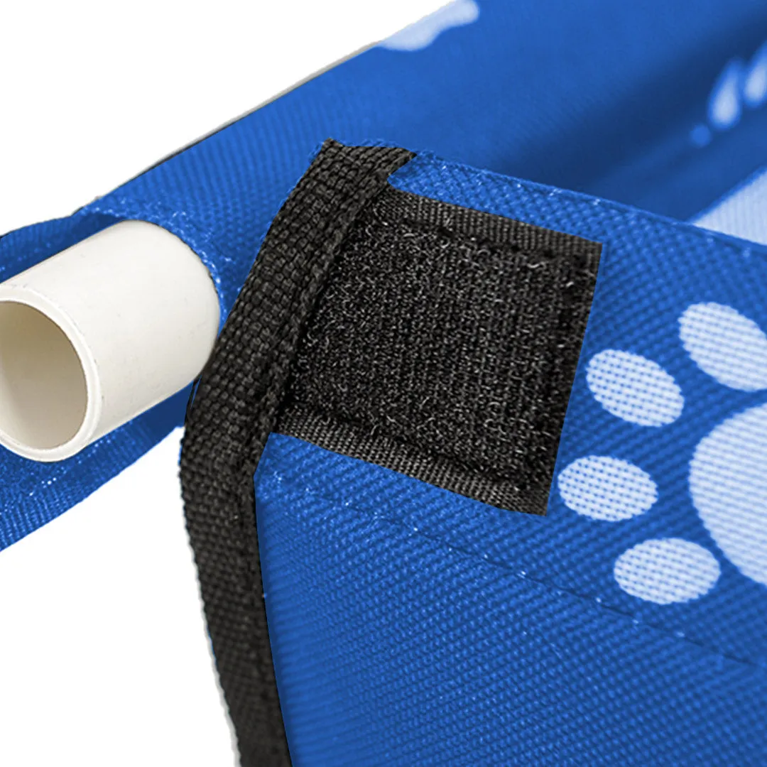 Pet Booster Car Seat Set of 2 Premium Waterproof Breathable Mesh Safety Travel Portable Dog Carrier Bag - Blue