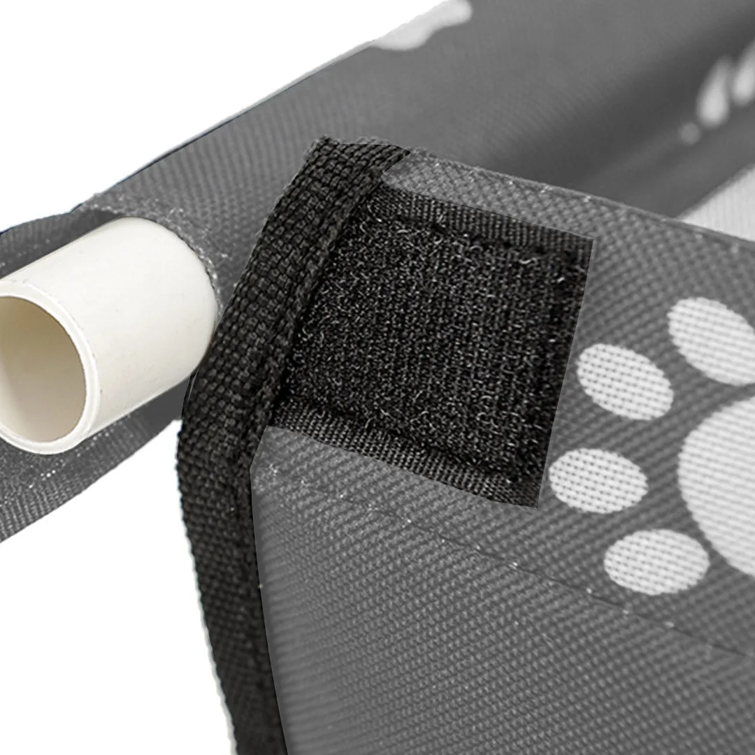 Pet Booster Car Seat Set of 2 Premium Waterproof Breathable Mesh Safety Travel Portable Dog Carrier Bag - Grey