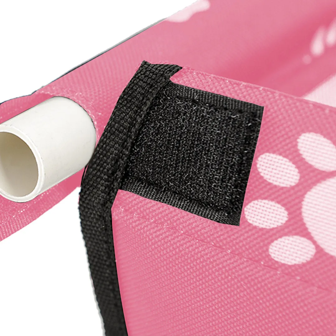 Pet Booster Car Seat Set of 2 Premium Waterproof Breathable Mesh Safety Travel Portable Dog Carrier Bag - Pink