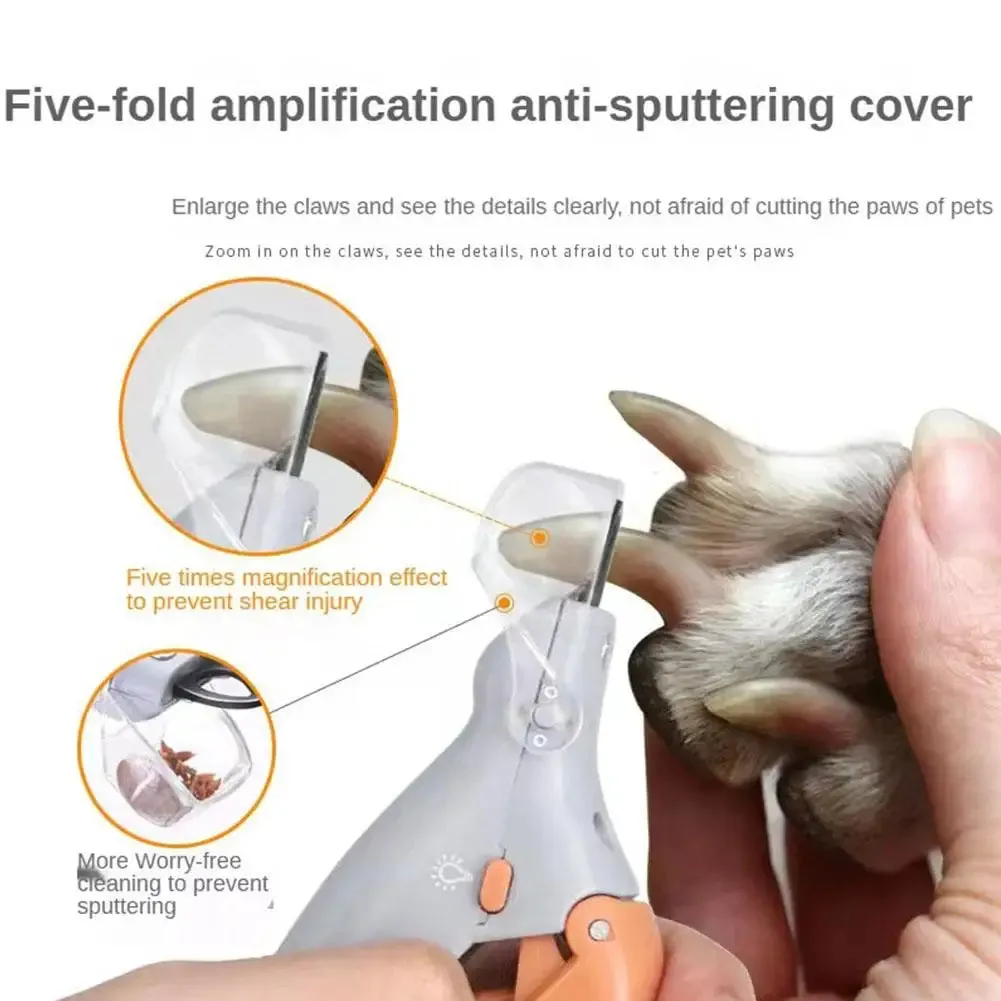 Pet Nail Clippers With Led Luminous Light Professional Pet Claw Grooming Scissors For Dogs Cats Small Animals Paw Nail Trim M0p3