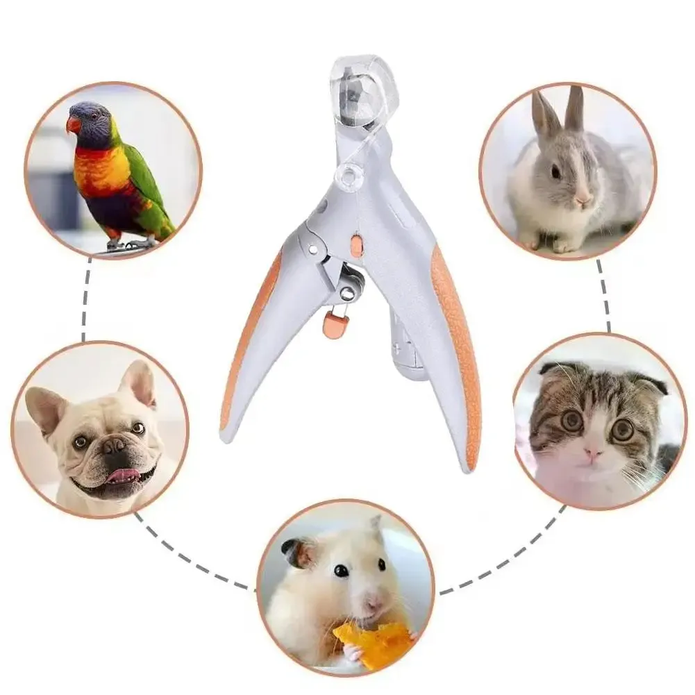 Pet Nail Clippers With Led Luminous Light Professional Pet Claw Grooming Scissors For Dogs Cats Small Animals Paw Nail Trim M0p3