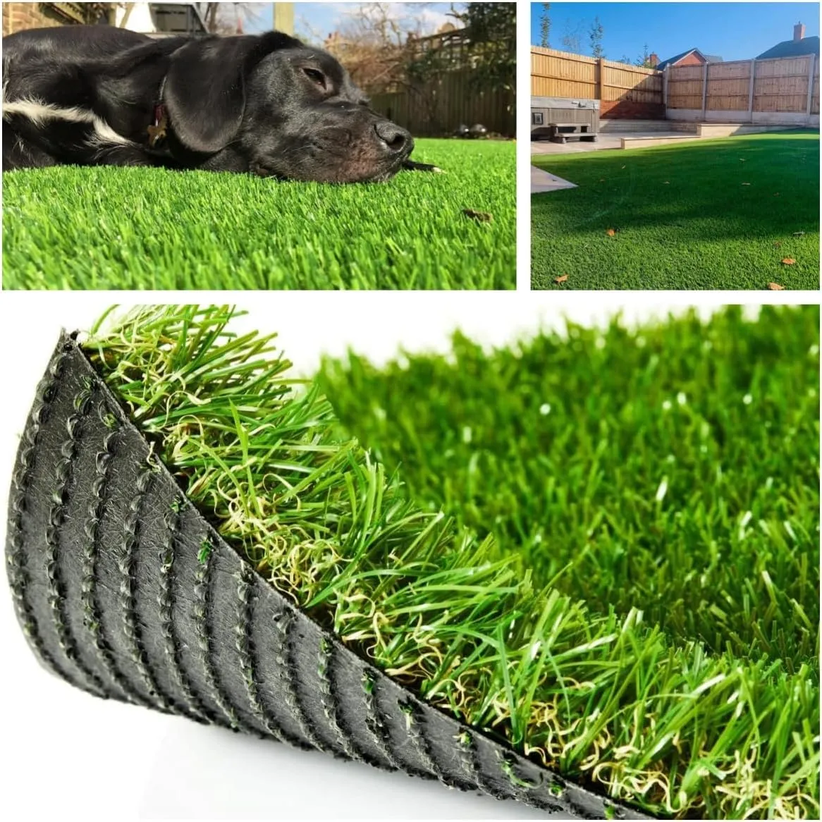 Petgrow Dog Artificial Grass Turf Pee Potty Training Rug - Thick Realistic Indoor Outdoor Garden Lawn Landscape Balcony Synthetic Turf Fack Grass, Easy to Clean with Drainage Holes- 28In X 40In
