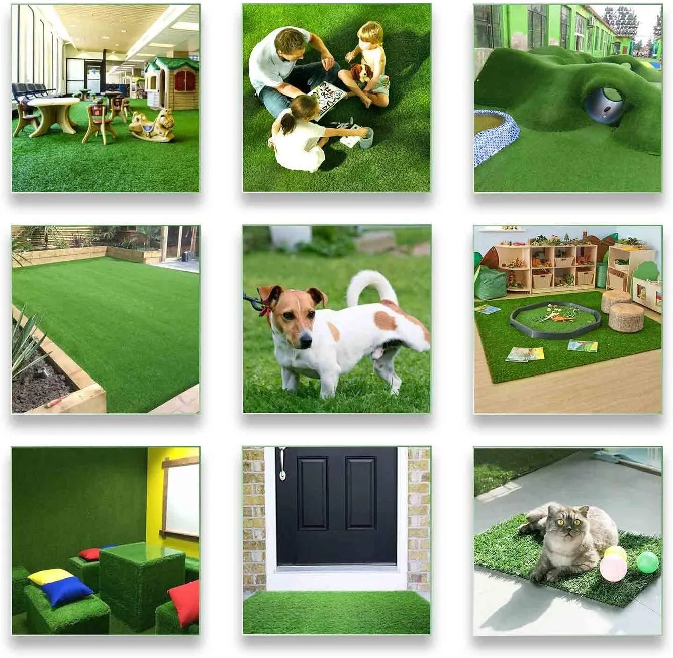 Petgrow Dog Artificial Grass Turf Pee Potty Training Rug - Thick Realistic Indoor Outdoor Garden Lawn Landscape Balcony Synthetic Turf Fack Grass, Easy to Clean with Drainage Holes- 28In X 40In