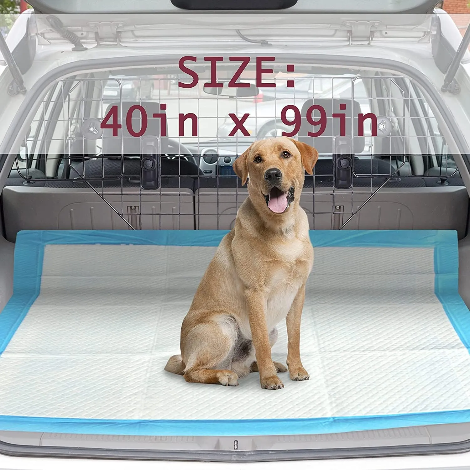 PETSWORLD Mega-Sized Dog Pee Pads (40" x 99")  4XL Gigantic Pet Piddle Pads for Puppy Training, Incontinence  with Adhesive Sticky Tape  Leak Proof, 5-Layer Protection (20 Count)
