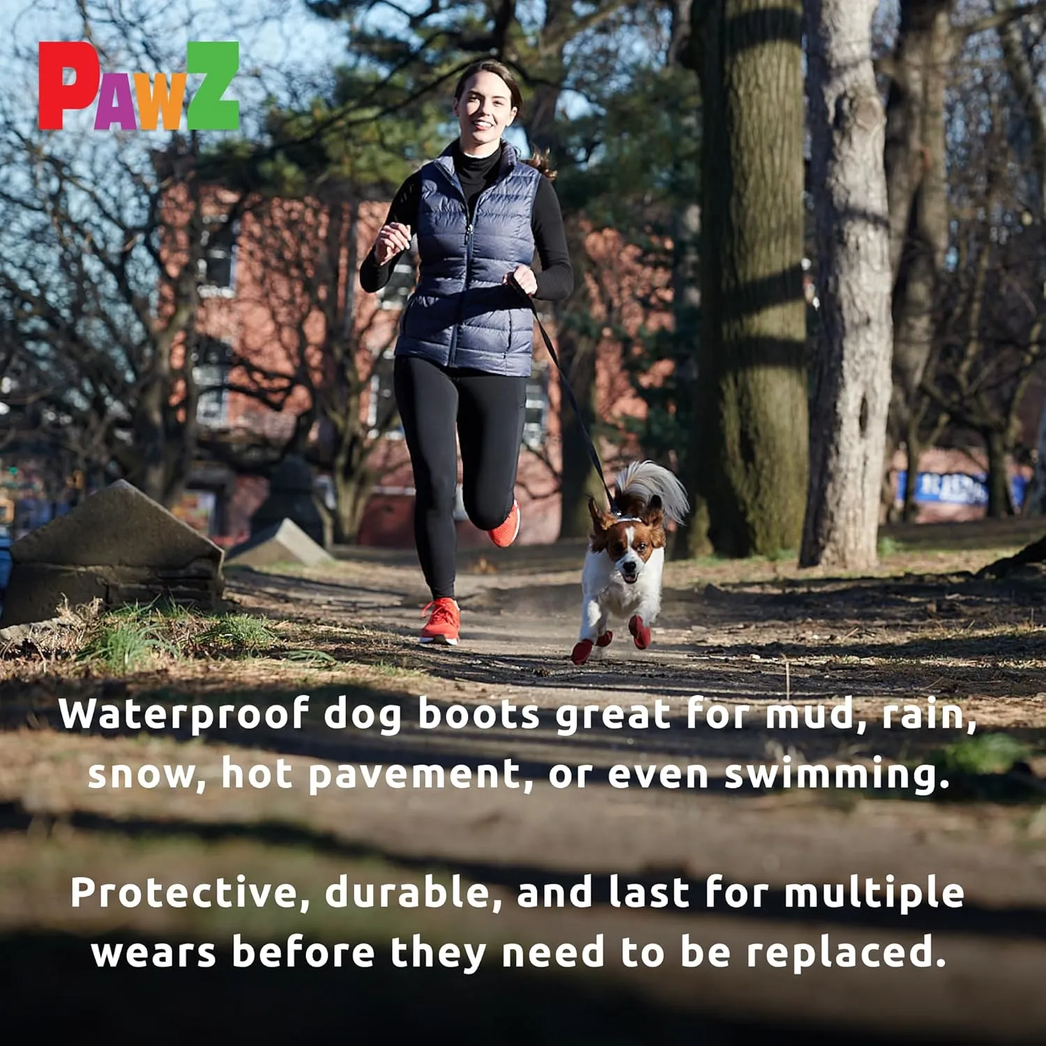 Protex PawZ Rubber Dog Boots for Small Paws, 24 Total (2 Packs of 12) - All-Weather, Anti-Slip, Waterproof Dog Socks - Black