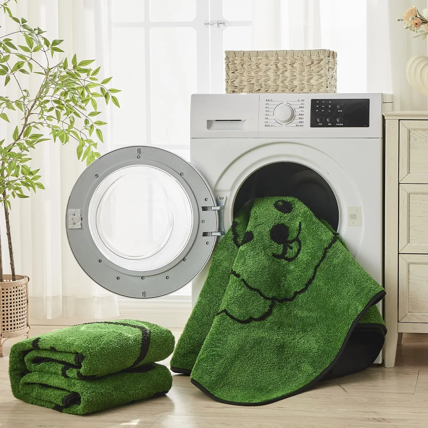 Qeils Reusable Puppy Pads, Washable Pee Pads for Dogs 2 Pack Durable Absorbent Leakproof Dog Training Pads for Home or Travel, Non-Slip Wee Wee Pads Potty Pads 18"x24"