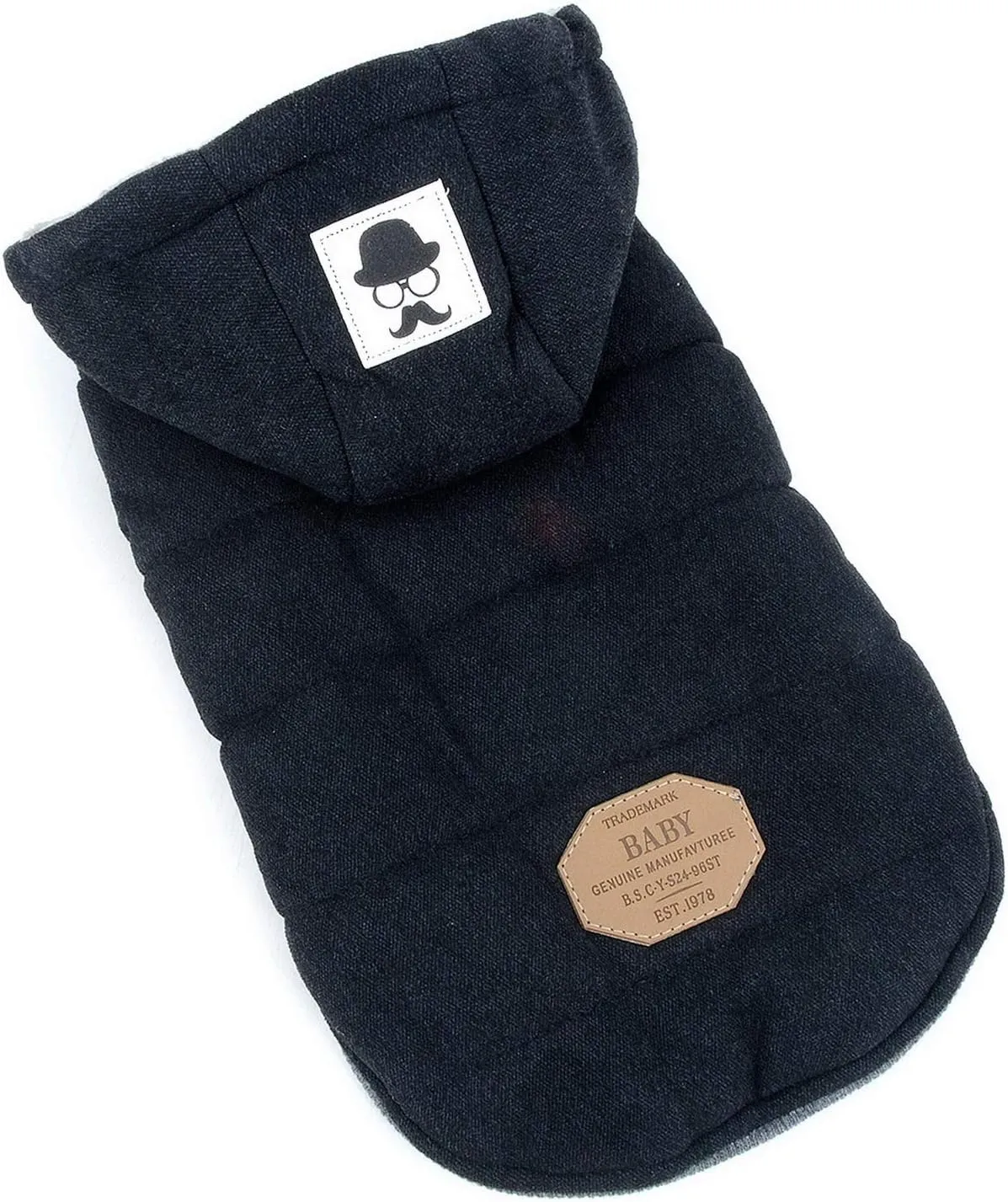 SELMAI Fleece Dog Hoodie Winter Coat for Small Boy Dog Cat Puppy Cotton Hooded Jacket Chihuahua Clothes Girl Boy Yorkie Pet Walking Outdoor Black M