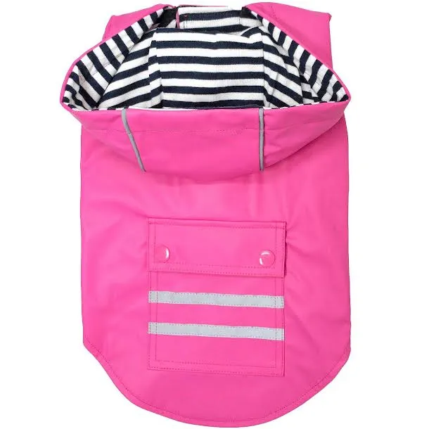 Slicker Raincoat with Striped Lining