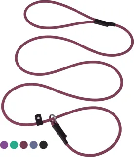 Slip Lead Dog Leash 6FT Red Dogs Leads Pet Slip Leash No Pull Waterproof PVC 1/4 Pets Leashes Easy Clean Material Round Lead for Small Medium Large Animals (red, 6ft * 1/4'')