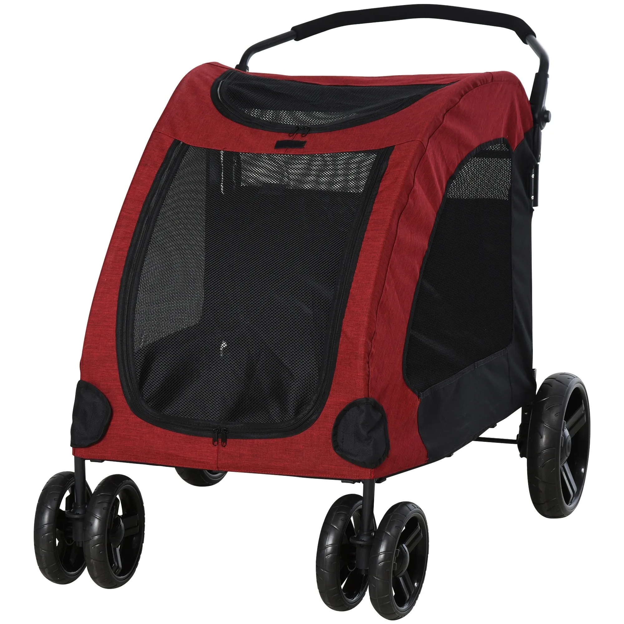 Small Dogs Minimalistic Oxford Cloth Stroller Red