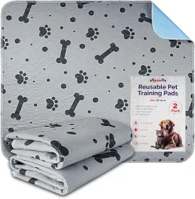 Washable Pee Pads for Dogs - 2 Pack Large 36"x41" Reusable Puppy Pads, Waterproof Potty Mats with High Absorbency & Anti-Slip Bottom for Pet Training