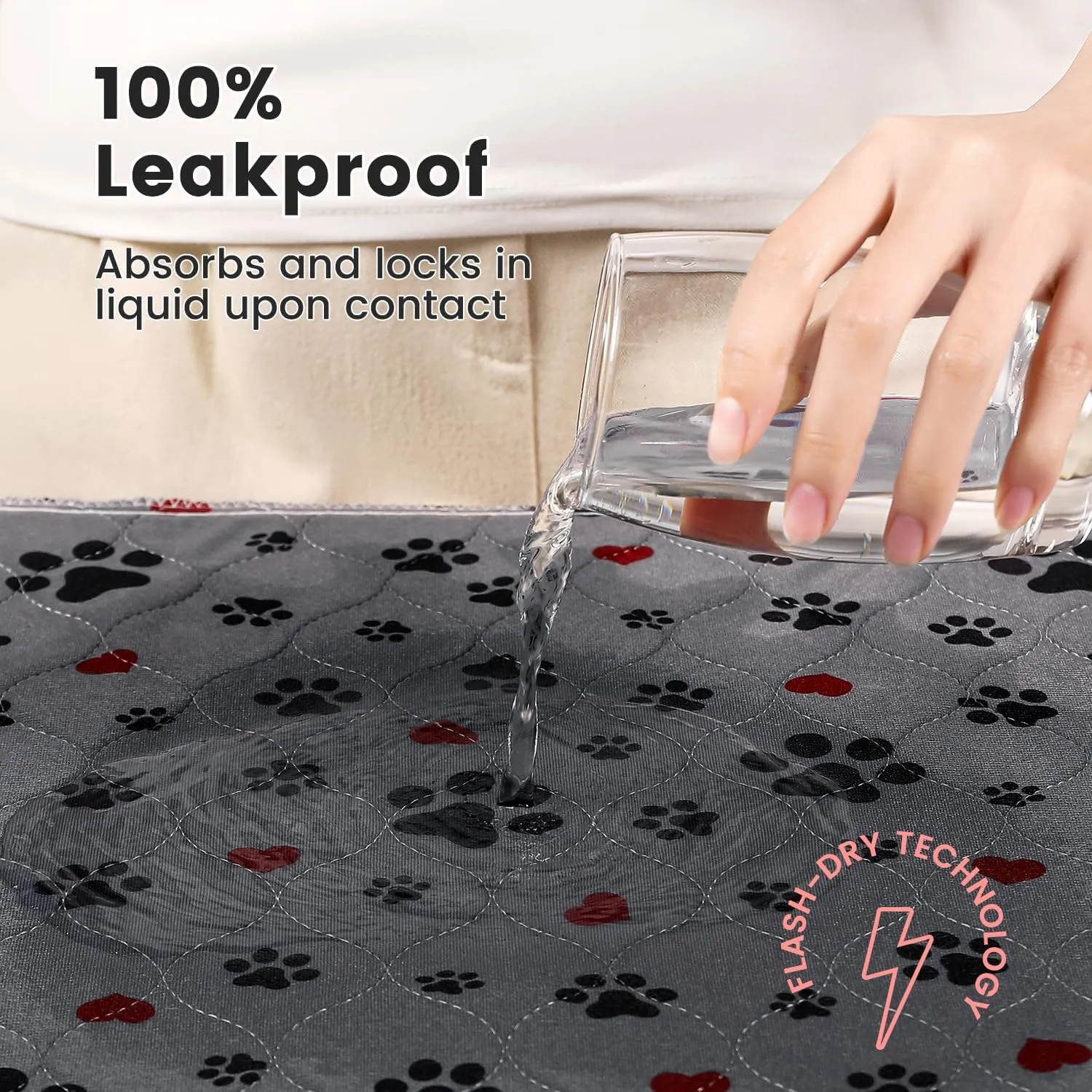 Washable Pee Pads for Dogs,2 Pack Extra Large 36"x36" Super Absorbent Reusable Puppy Pads,Non-Slip 100% Waterproof Dog Pee Pads,Pet Training Pads for Couch, Crate,Potty Training,Floor