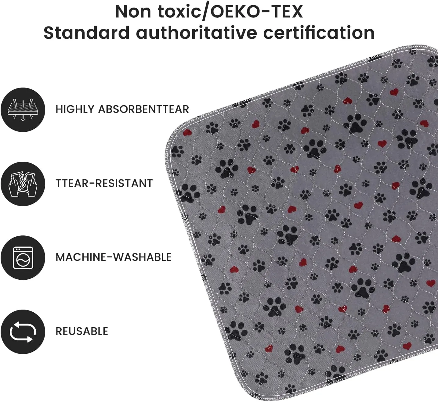 Washable Pee Pads for Dogs,2 Pack Extra Large 36"x36" Super Absorbent Reusable Puppy Pads,Non-Slip 100% Waterproof Dog Pee Pads,Pet Training Pads for Couch, Crate,Potty Training,Floor