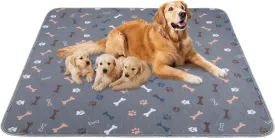 Washable Pee Pads for Dogs2Pack 31x36 Reusable Puppy Pads with Bone Print, Absorbent Whelping Pads Non-Slip Dog Playpen Mats for Floor Protector, Couch Cover, Crate, Potty Training